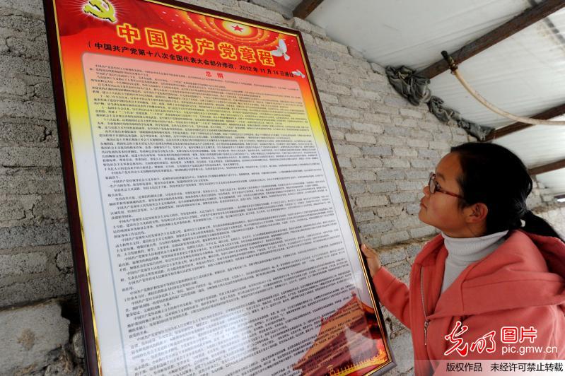 河南新蔡:农民党员热学党章