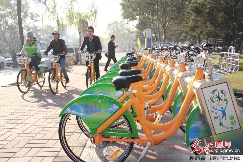 山西晋城公共自行车亮相街头_陈来全