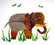 秋叶粘贴成画_连国庆