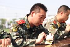 蚌埠支队严密组织后勤专业考核_忠诚--橄榄绿