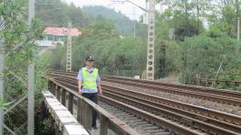 江西龙南车站派出所加强国庆期间的线路治安防