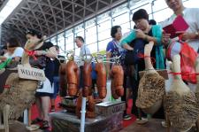 南宁东博会惊现男人生殖器木雕工艺品阳具 有