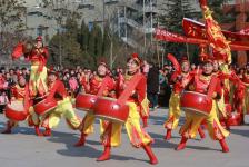 河南开封:盘鼓大赛庆元宵
