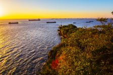 南通江边秋色夕照美_新闻--自然环境