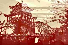 江苏如皋市一小学老师举办剪纸作品展迎新年_