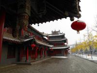 甘肃华亭:雨雪天气为新春佳节造景助兴(