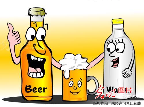 啤酒注水(百威等10品牌啤酒被指兑水)_漫画图