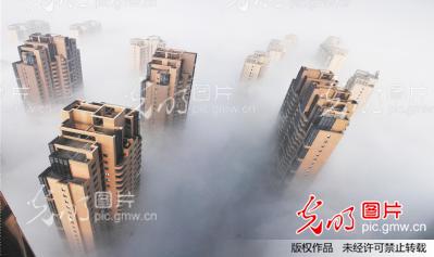 今晨大雾,南通呈天空之城_新闻--自然环境