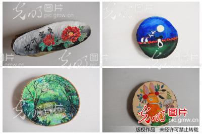 山东聊城:大学生木桩画绘出创业梦(