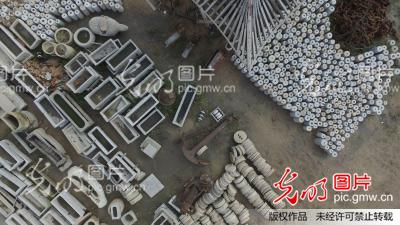 航拍山东水落坡古玩家具市场_新闻