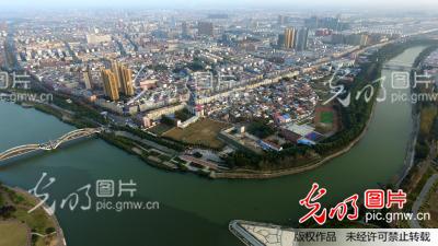 航拍河南漯河城市风光_新闻